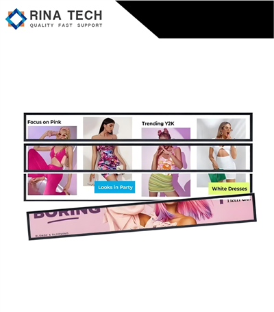 Lielveikalu plaukta LCD sloksnes reklāmas ekrāni